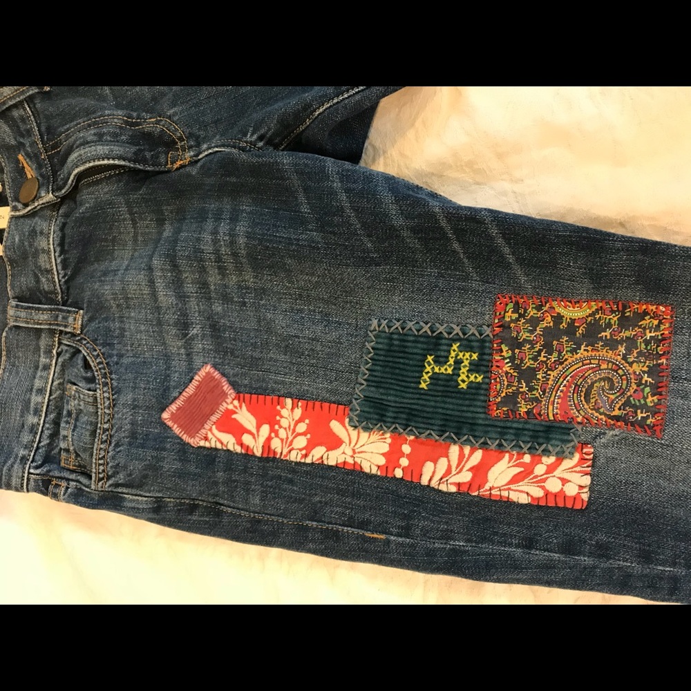 Adorable CAbi Boyfriend Patchwork Jeans